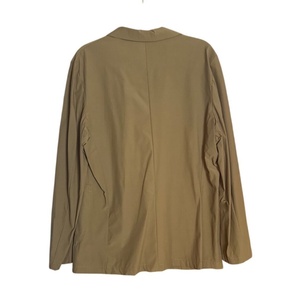 Light Brown Mens Blazer Jacket Size L With Button Closure & Two Front Pockets